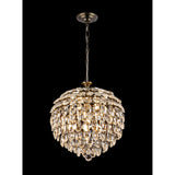 Coniston 6 Light Crystal Pendant Light – Antique Brass