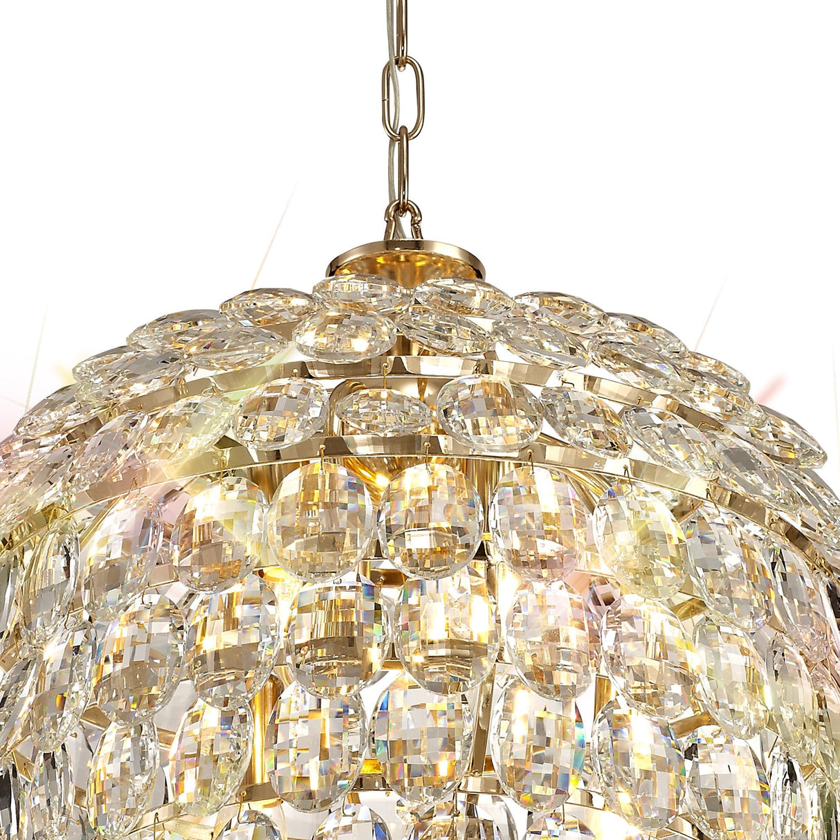 Coniston 6 Light Crystal Pendant Light – French Gold