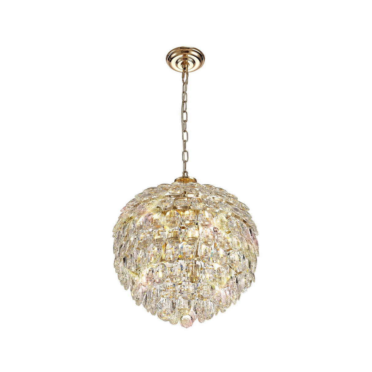 Coniston 6 Light Crystal Pendant Light – French Gold