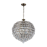 Coniston 54cm 9 Light Crystal Chandelier - Antique Brass