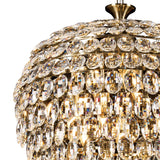 Coniston 54cm 9 Light Crystal Chandelier - Antique Brass