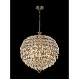 Coniston 54cm 9 Light Crystal Chandelier - Antique Brass
