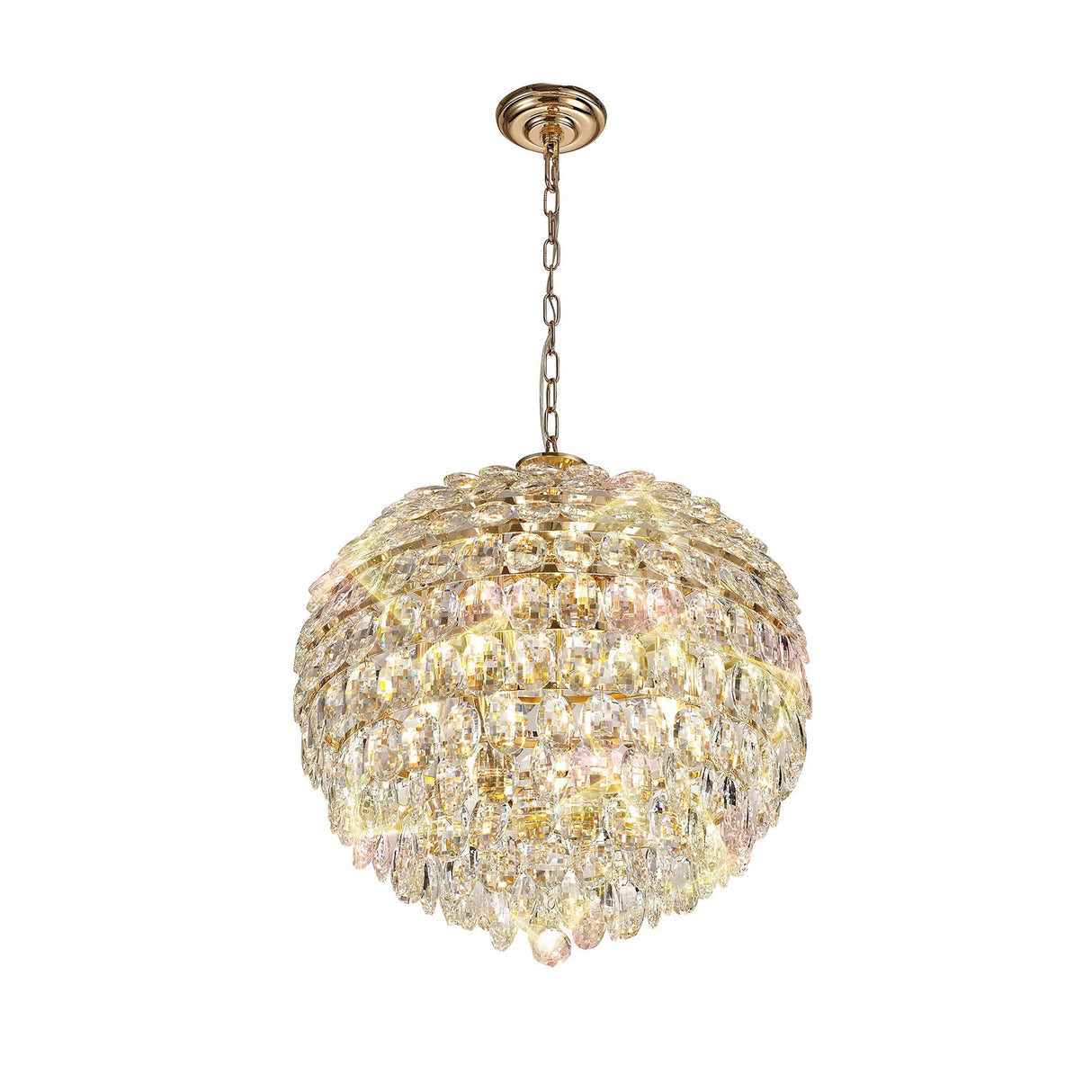 Coniston 54cm 9 Light Crystal Chandelier - French Gold