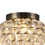 Coniston 1 Light Crystal Wall Light – Antique Brass