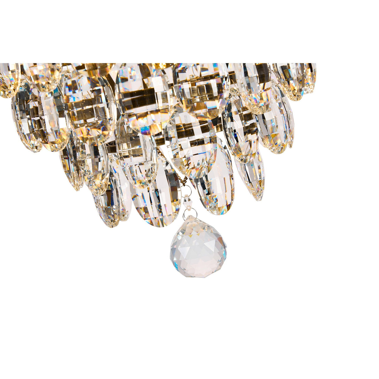 Coniston 1 Light Crystal Wall Light – Antique Brass