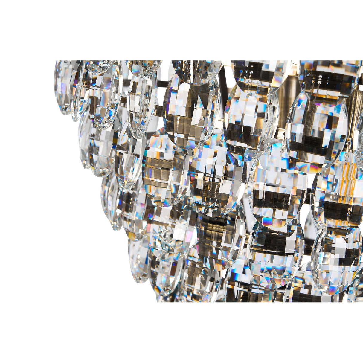 Coniston 1 Light Crystal Wall Light – Antique Brass