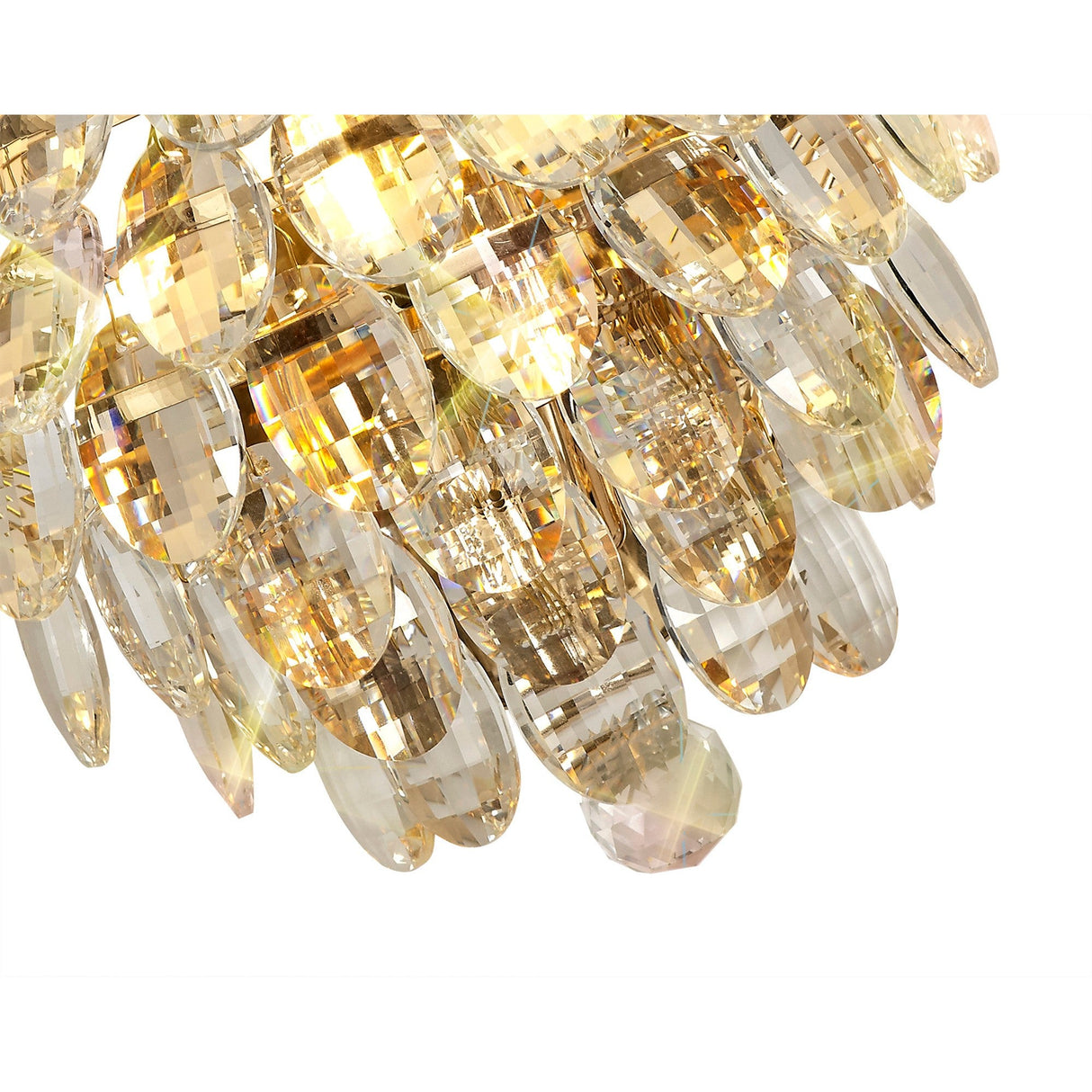 Coniston 1 Light Crystal Wall Light – French Gold