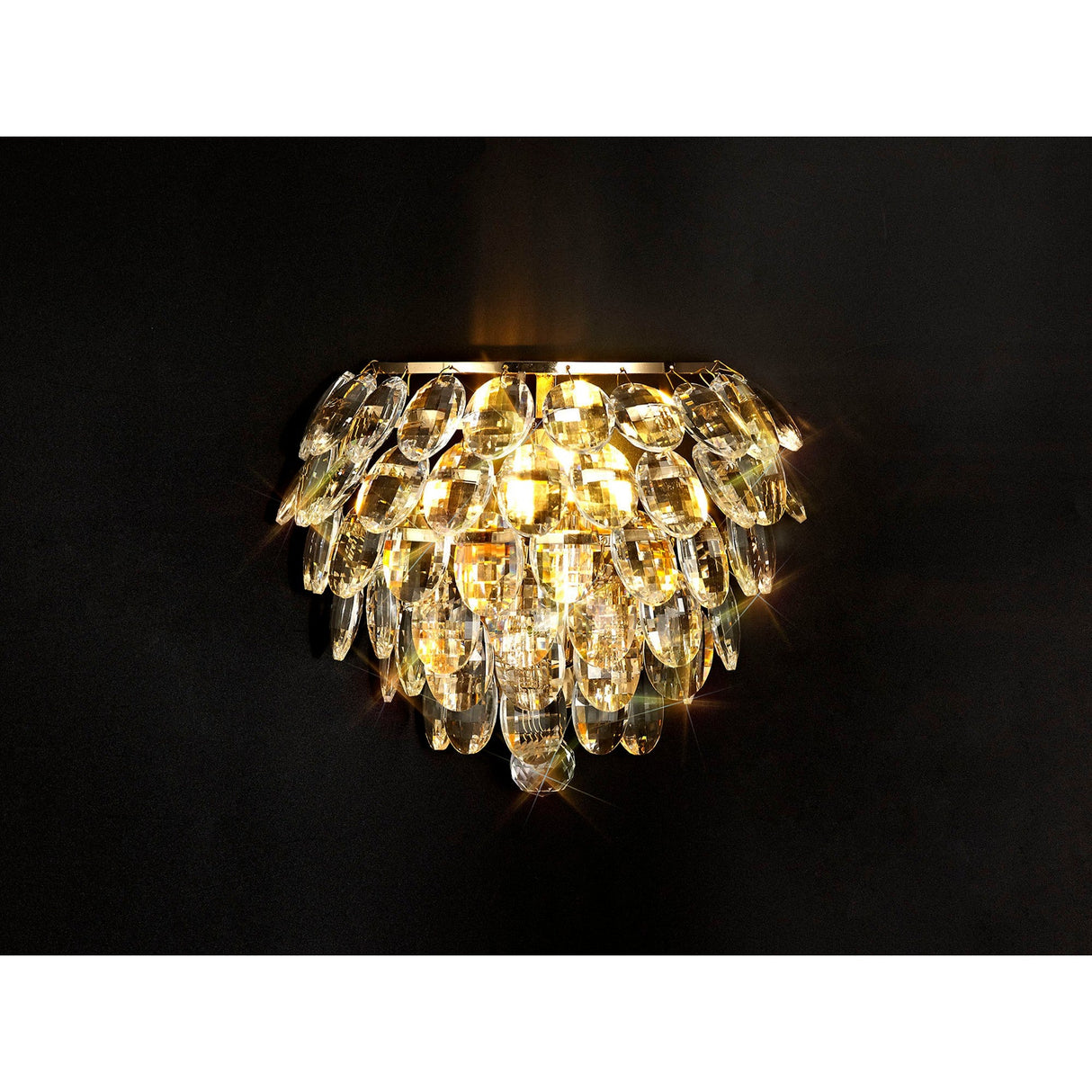 Coniston 1 Light Crystal Wall Light – French Gold