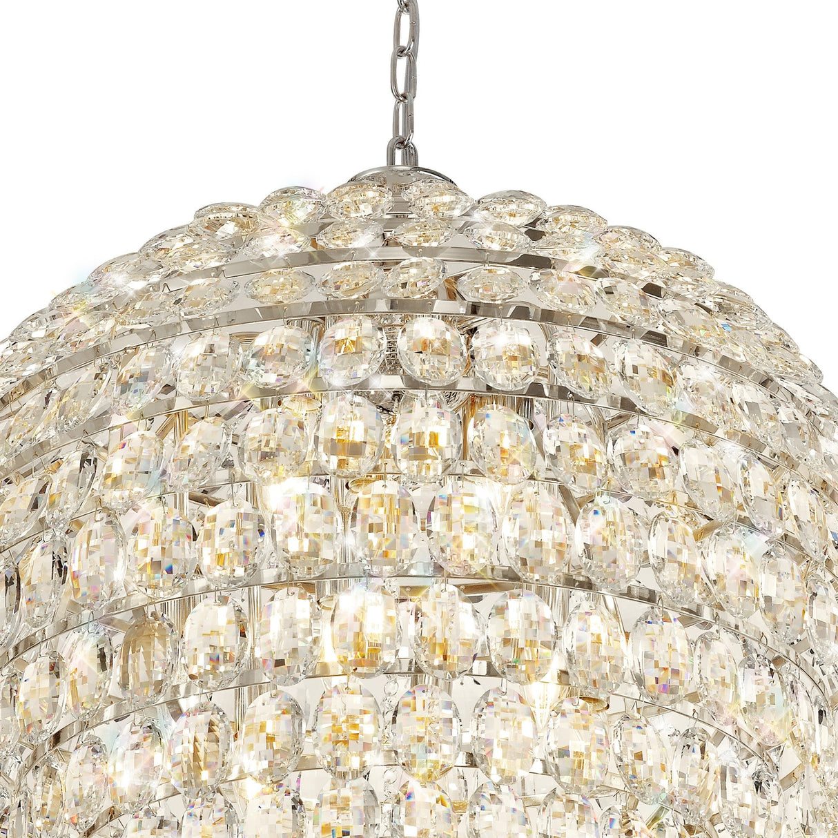 Coniston 12 Light Crystal Pendant Light – Polished Chrome
