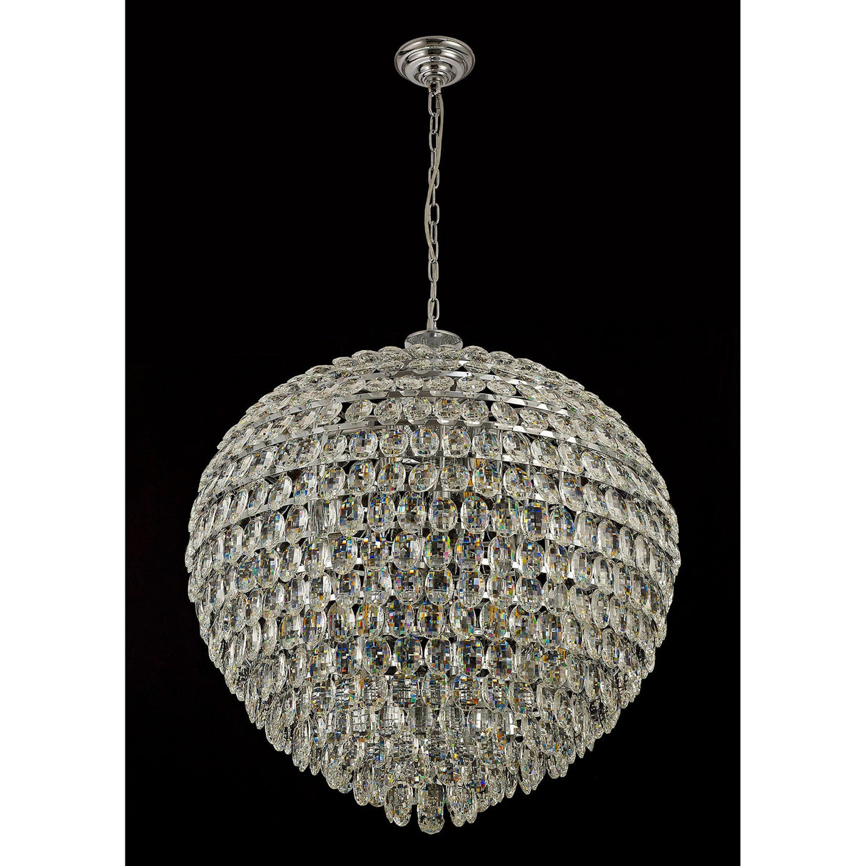 Coniston 80cm 16 Light Crystal Chandelier - Polished Chrome
