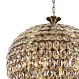 Coniston 12 Light Crystal Pendant Light – Antique Brass