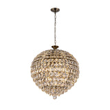 Coniston 12 Light Crystal Pendant Light – Antique Brass
