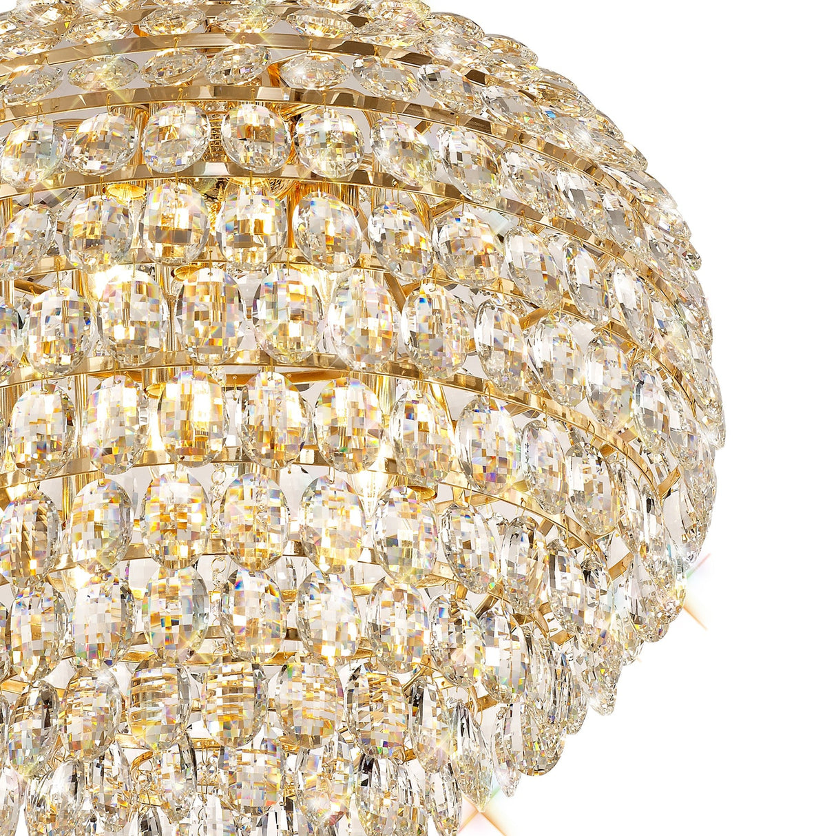 Coniston 12 Light Crystal Pendant Light – French Gold