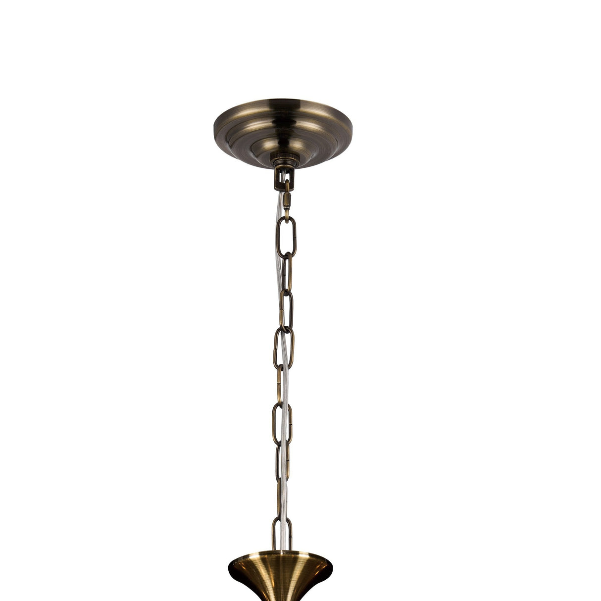 Coniston 80cm 16 Light Crystal Chandelier - Antique Brass