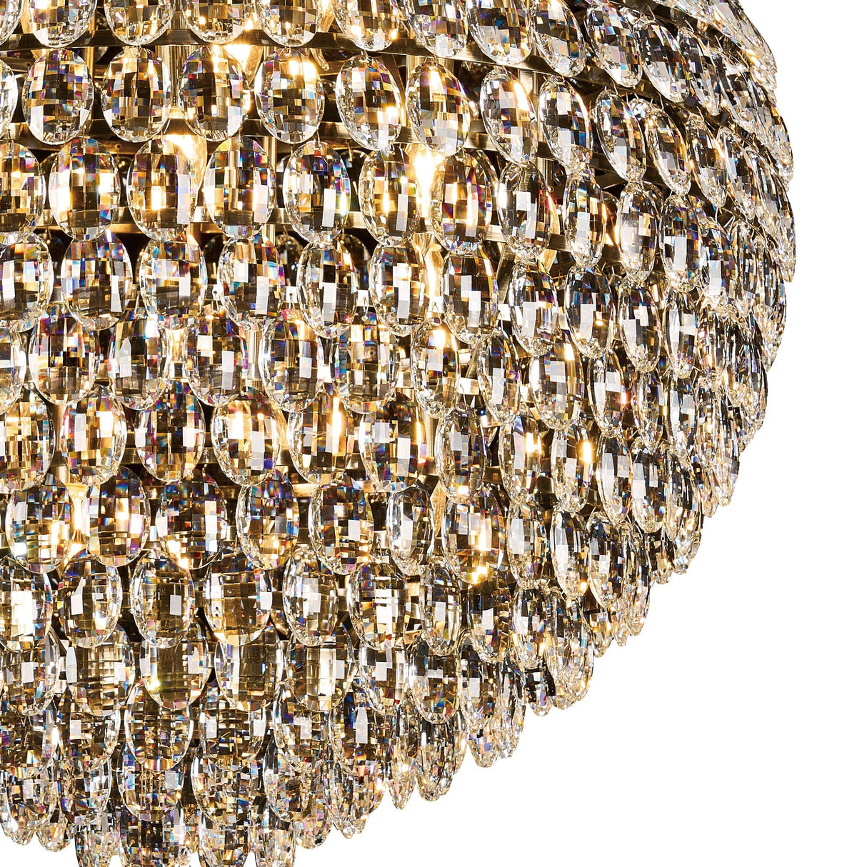 Coniston 80cm 16 Light Crystal Chandelier - Antique Brass