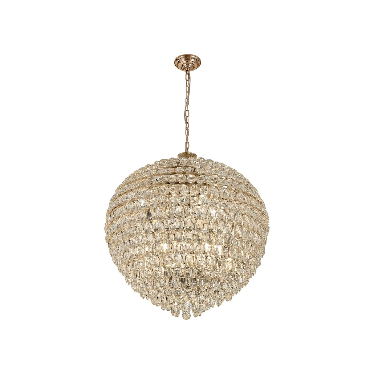 Coniston 80cm 16 Light Crystal Chandelier - French Gold