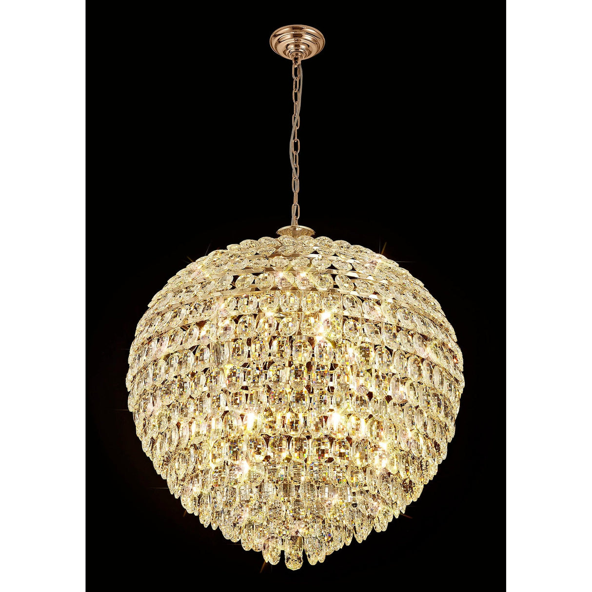 Coniston 80cm 16 Light Crystal Chandelier - French Gold