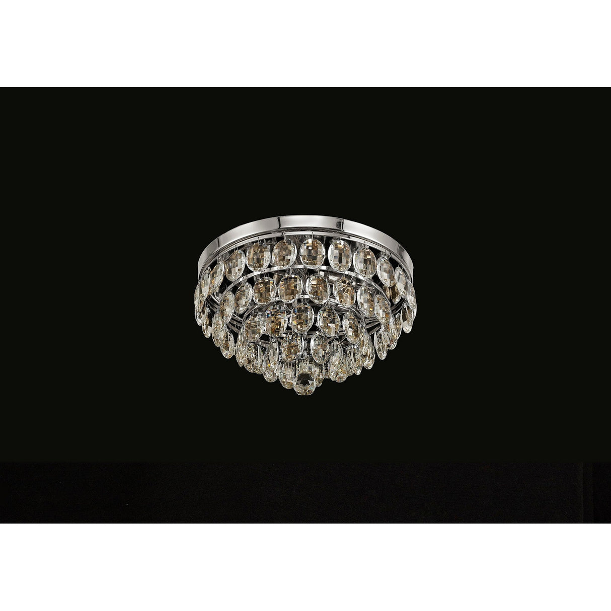 Coniston 12 Light Crystal Flush Ceiling Light - Polished Chrome