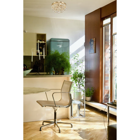 Coniston 12 Light Crystal Flush Ceiling Light - Polished Chrome