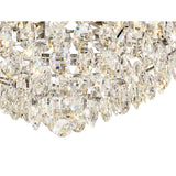 Coniston 15 Light Crystal Flush Ceiling Light - Polished Chrome
