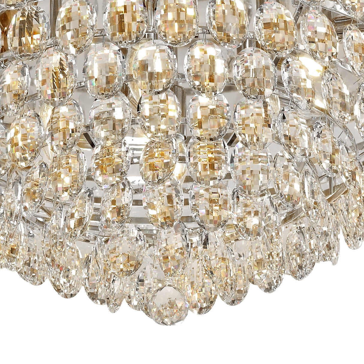 Coniston 3 Light Crystal Flush Ceiling Light - Polished Chrome