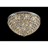 Coniston 3 Light Crystal Flush Ceiling Light - Polished Chrome