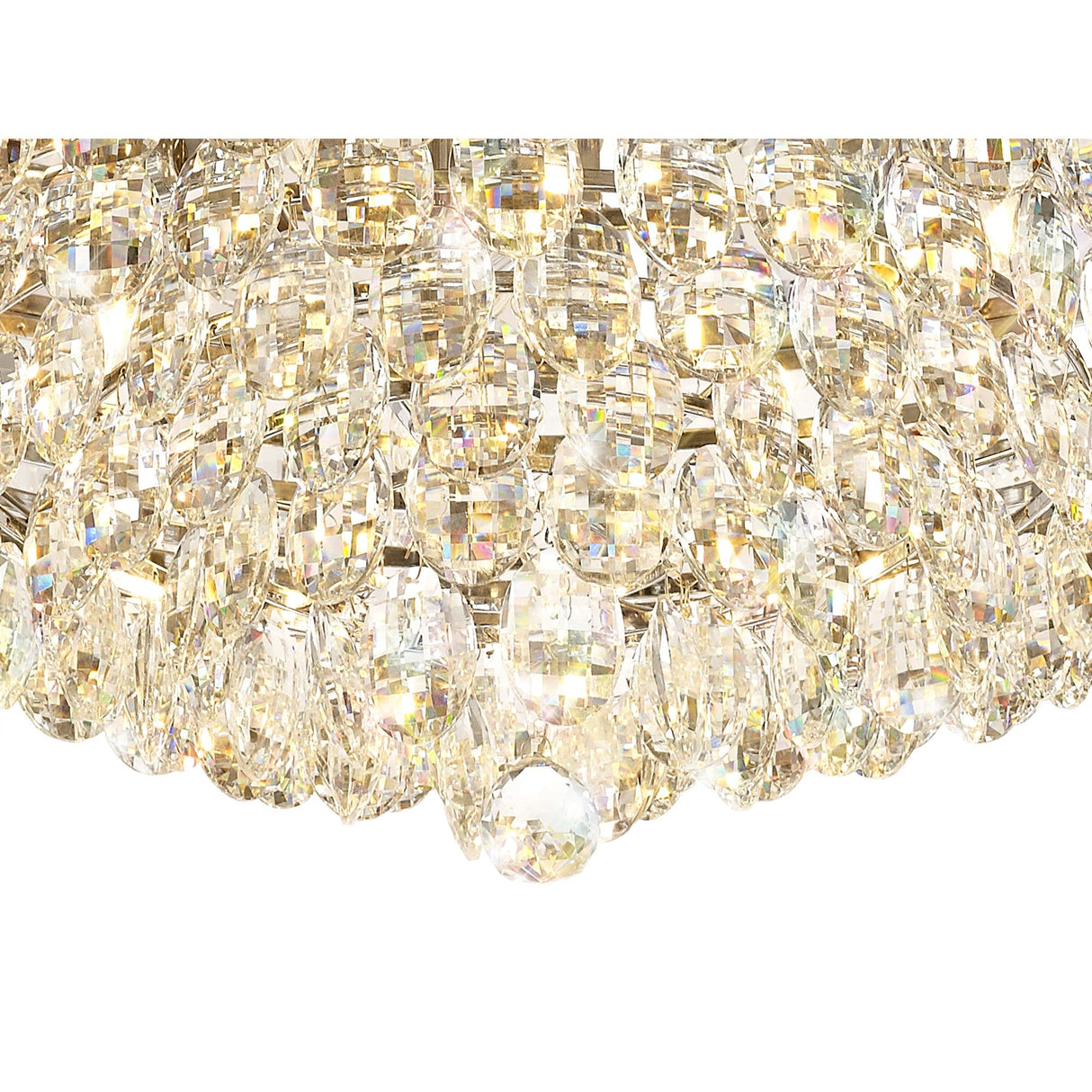 Coniston 6 Light Crystal Flush Ceiling Light - Polished Chrome