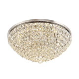Coniston 6 Light Crystal Flush Ceiling Light - Polished Chrome
