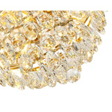 Coniston 12 Light Crystal Flush Ceiling Light - French Gold