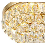 Coniston 12 Light Crystal Flush Ceiling Light - French Gold