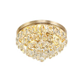 Coniston 12 Light Crystal Flush Ceiling Light - French Gold