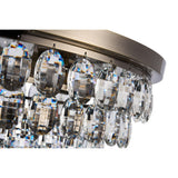 Coniston 15 Light Crystal Flush Ceiling Light - Antique Brass