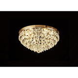 Coniston 15 Light Crystal Flush Ceiling Light - French Gold