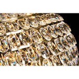 Coniston 3 Light Crystal Flush Ceiling Light - Antique Brass