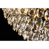 Coniston 3 Light Crystal Flush Ceiling Light - Antique Brass