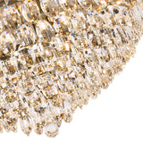 Coniston 3 Light Crystal Flush Ceiling Light - Antique Brass