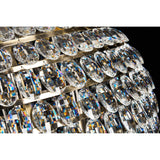 Coniston 3 Light Crystal Flush Ceiling Light - Antique Brass