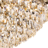 Coniston 3 Light Crystal Flush Ceiling Light - Antique Brass