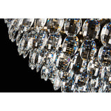 Coniston 3 Light Crystal Flush Ceiling Light - Antique Brass