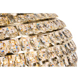 Coniston 3 Light Crystal Flush Ceiling Light - Antique Brass