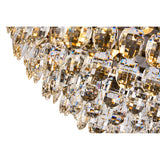 Coniston 3 Light Crystal Flush Ceiling Light - Antique Brass