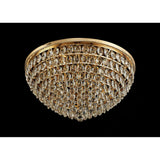 Coniston 3 Light Crystal Flush Ceiling Light - French Gold