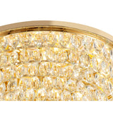 Coniston 3 Light Crystal Flush Ceiling Light - French Gold