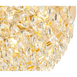 Coniston 3 Light Crystal Flush Ceiling Light - French Gold