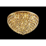 Coniston 3 Light Crystal Flush Ceiling Light - French Gold