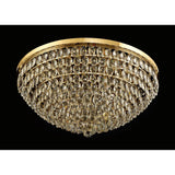 Coniston 6 Light Crystal Flush Ceiling Light - French Gold