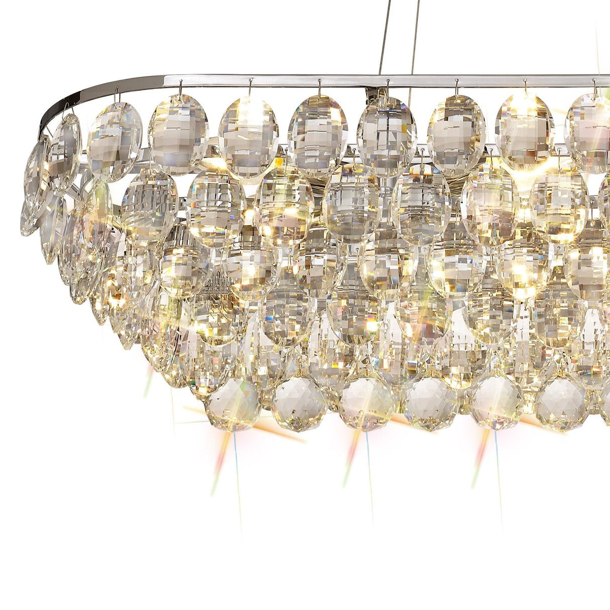 Coniston 8 Light Crystal Linear Suspension Light - Chrome