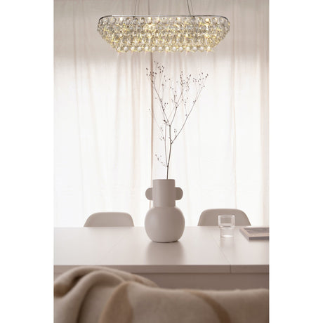 Coniston 8 Light Crystal Linear Suspension Light - Chrome