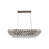 Coniston 8 Light Crystal Linear Suspension Light - Brass