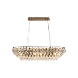 Coniston 8 Light Crystal Linear Suspension Light - Brass